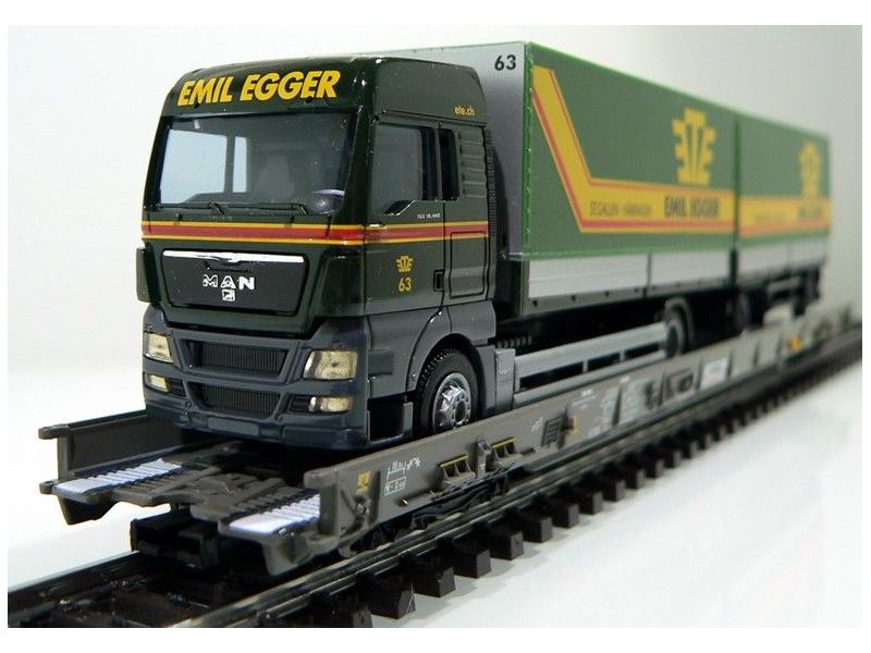 Märklin 47404-233 SBB Hupac Tipo Saakms Camion - Emil...