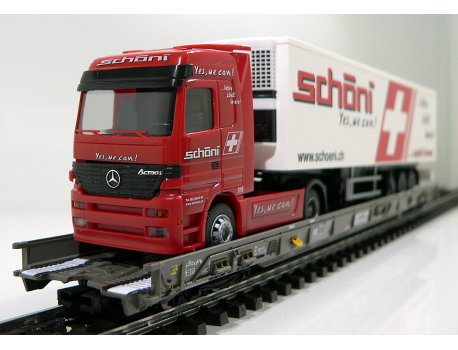 Märklin 47404 SBB Hupac Typ Saakms LKW - Sondermodell Schöni Logistics Schweiz