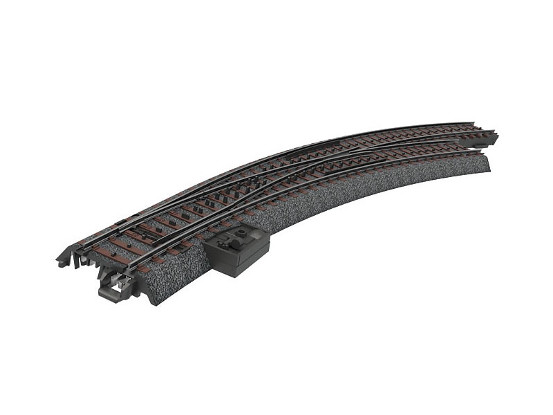 Märklin 24772 C-rail deviatoio curvo snodato destro R3
