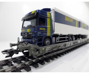 Märklin 47404 -097 SBB Hupac Typ Saakms LKW - MB Actros MP2 L WKTaHZ Bucher - Ansicht 1