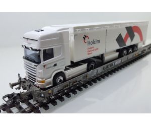 Märklin 47404 - SBB Hupac Typ Saakms - Exklusiv - Holcim Scania Topline - Ansicht 1