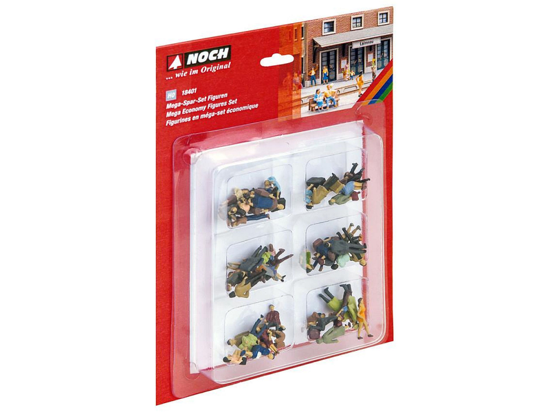 Noch 18401 Mega Spar-Set Figurines H0, peintes à la main