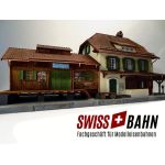 Swissbahn 43515 -1 - Fertigmodell Bahnhof Därligen H0 (Schweiz) - Detailansicht 2