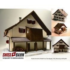 Doppelhaus Wiesen H0 (Schweiz) aus Dentalgips