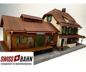 Swissbahn 43515 -1 - Fertigmodell Bahnhof Därligen H0 (Schweiz) - Detailansicht 3