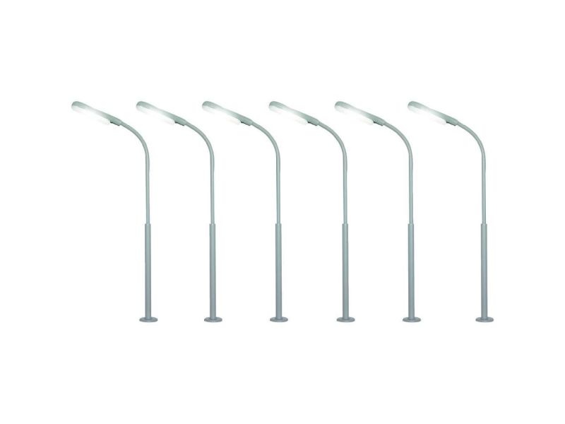 Viessmann 60906 Lampada a frusta LED - H0 6 pezzi...