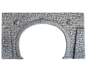 NOCH 58248 Bruchsteinmauer Tunnel- Portal 2 gleisig H0 - Detailansicht 2