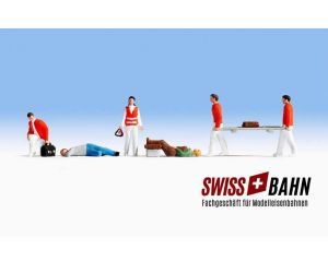 NOCH 15094 Rettungssanitäter, Sanität mit Trage H0 - Ansicht 1