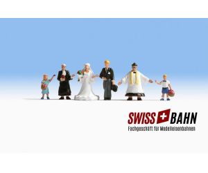 NOCH 15860 Hochzeitspaar - Pfarrer, Blumenkinder H0 - Ansicht 1