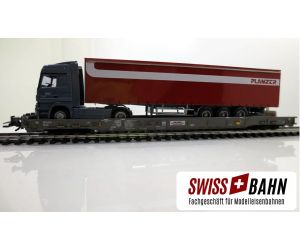 Märklin 47404 -168 SBB Hupac Typ Saakms LKW - MB Actros Ga-KSZ Planzer - Detailansicht 2