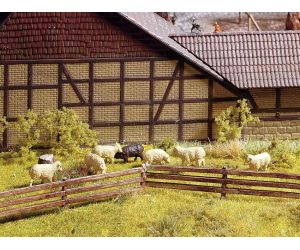 NOCH 13040 Weidezaun Holz, handbemalt H0 - Ansicht 1