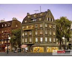 Vollmer 43783 Café mit Inneneinrichtung und LED-Beleuchtung H0 - Ansicht 1