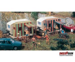 VOLLMER 45145 Campingwagen Set mit 2 Stück- H0 - Ansicht 1