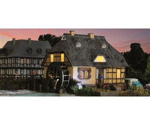 KIBRI 39157 Moisburger Wassermühle mit Reetdach H0 - Ansicht 1