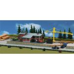 Kibri 39816 Sägewerk mit Kran, Schwellensäge und Inneneinrichtung