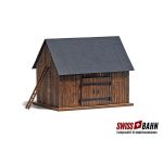 Busch 1500 Feldschuppen Echtholz Bausatz - H0
