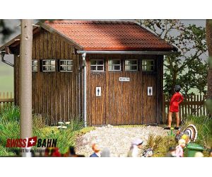 Busch 1586 Toilettenhaus - Echtholz Bausatz H0 - Ansicht 1