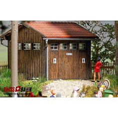 Busch 1586 Toilettenhaus - Echtholz Bausatz H0