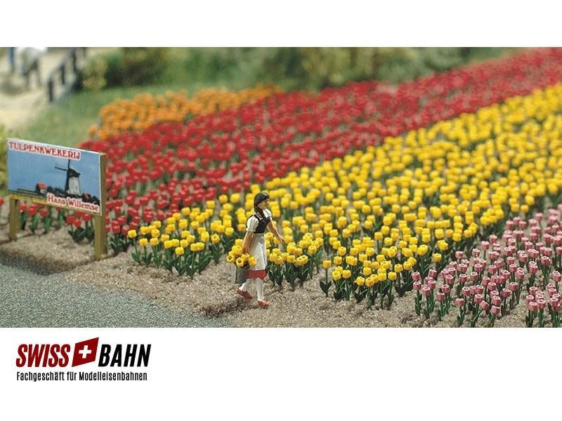 Busch 1206 Tulipes 120 pièces en 5 couleurs différentes H0