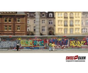 Busch 1016 Betonmauer mit Graffitys - H0