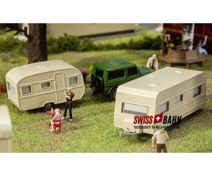 FALLER 140483 Wohnwagen- Set mit 2 Wohnwagen in H0 - Ansicht 1