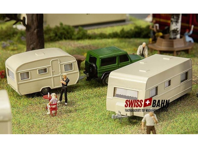 FALLER 140483 Ensemble de caravanes avec 2 caravanes en H0