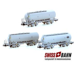 Kato Hobbytrain 23480 - 3-tlg. Set Staubsilowagen Bauart Uacs der SBB