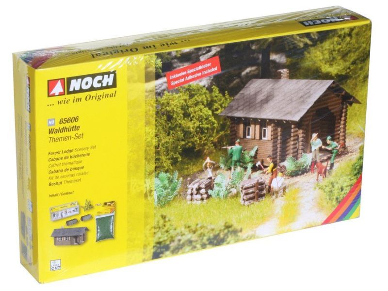 NOCH 65606 Themen-Set "Waldhütte" H0