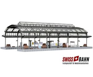 KIBRI 39568 Grosse Bahnsteighalle Kienbach - Kopfbahnhof H0 - Ansicht 1