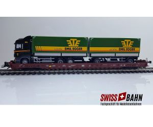 Märklin 4740-233 DB Typ Saadkms 690 - LKW - Emil Egger Schweiz - Detailansicht 2