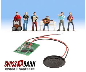 NOCH 12820 Strassenmusiker mit echtem Soundchip Modul