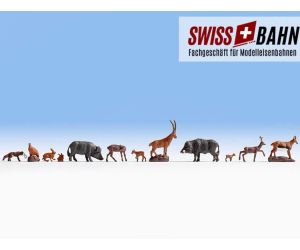 NOCH 15746 Wald und Gebirgstiere - Set mit 12 Stück - H0