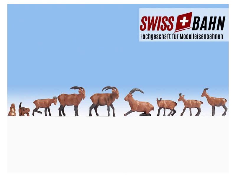 NOCH 15742 Animaux des Alpes suisses et de montagne - H0
