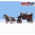 NOCH 16714 Leichenwagen mit 2 Pferden und Sarg - H0