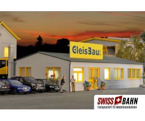 KIBRI 39325 Grosse Werkskantine Gleisbau H0 - Ansicht 1