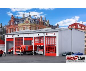 Kibri 39219 Fahrzeughalle Berufsfeuerwehr 5 ständig. H0 - Ansicht 1