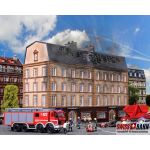 Vollmer 43785 Brennendes Finanzamt mit Licht und Rauchgenerator H0