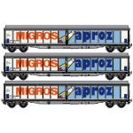LS MODEL 37110 SBB Habis-X Migros Aproz Set mit 3 Waggons H0