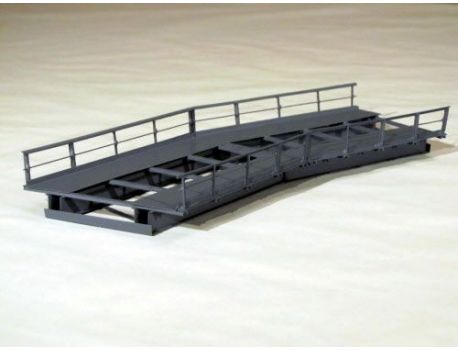 HACK R12-30 Brückenelement für Kurven · 2 Gleisig R1/R2 360/437mm 30°