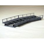 HACK R12-30 Brückenelement für Kurven · 2 Gleisig R1/R2 360/437mm 30°