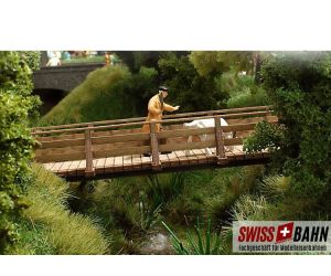 Busch 1497 Romantische Holzbrücke mit Brückenkopf H0 - Ansicht 1