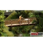 Busch 1497 Romantische Holzbrücke mit Brückenkopf H0 - Ansicht 1