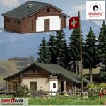 Busch 1443 Grosse Almhütte "Heidialp" Koloriert H0