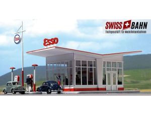 Busch 1005 Tankstelle "ESSO" Epoche III bis V H0