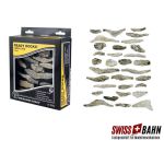 Woodland C1141 Bachbett Felsen - Fertigmodell