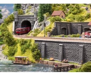 NOCH 58274 Granitmauer Stützmauer aus Hartschaum - H0 - Detailansicht 2