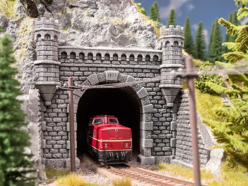 NOCH 58270 Portail de tunnel en granit, à voie unique, H0