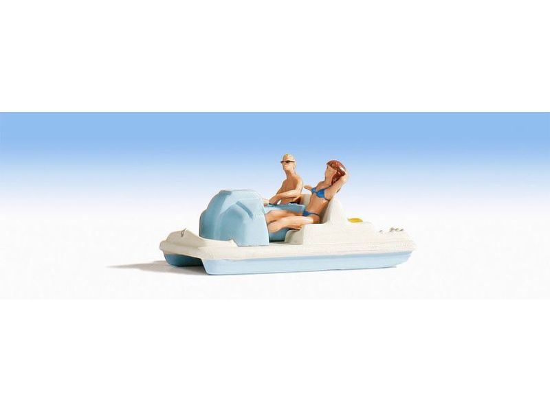 NOCH 16810 Bateau à pédales Tittisee avec 2 figurines - H0