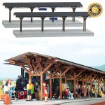 Busch 1466 Bahnsteig Adorf - Bausatz aus Echtholz - Profi Serie H0 - Ansicht 1