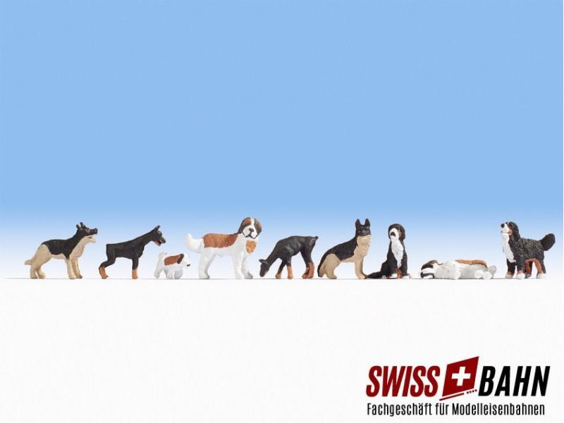 NOCH 15717 Chiens et chiens de rue ennuyeux, H0